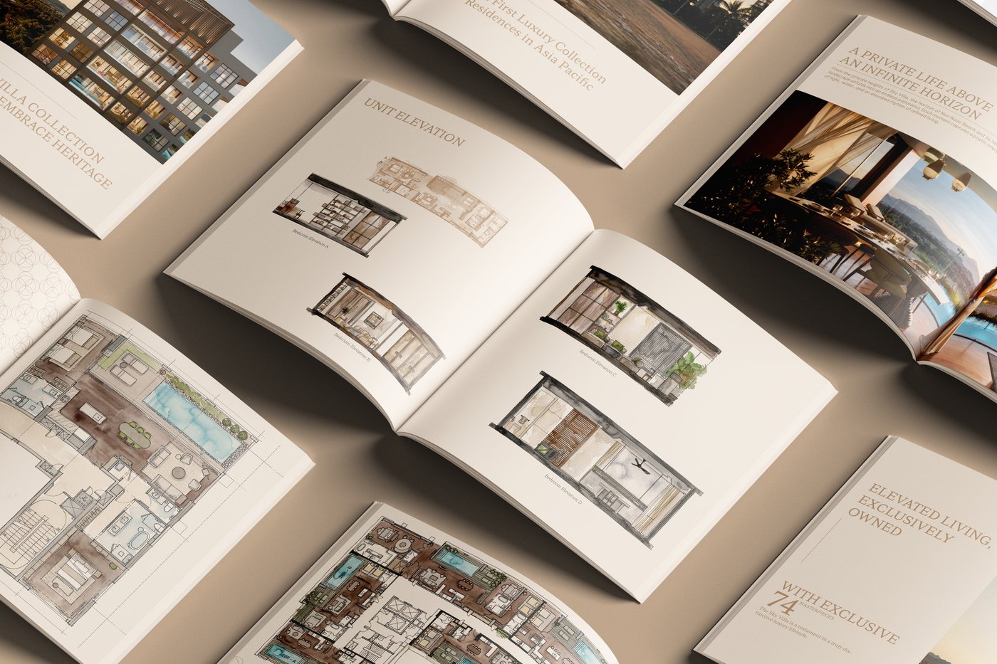 A stack of Arbora brochures — the print run