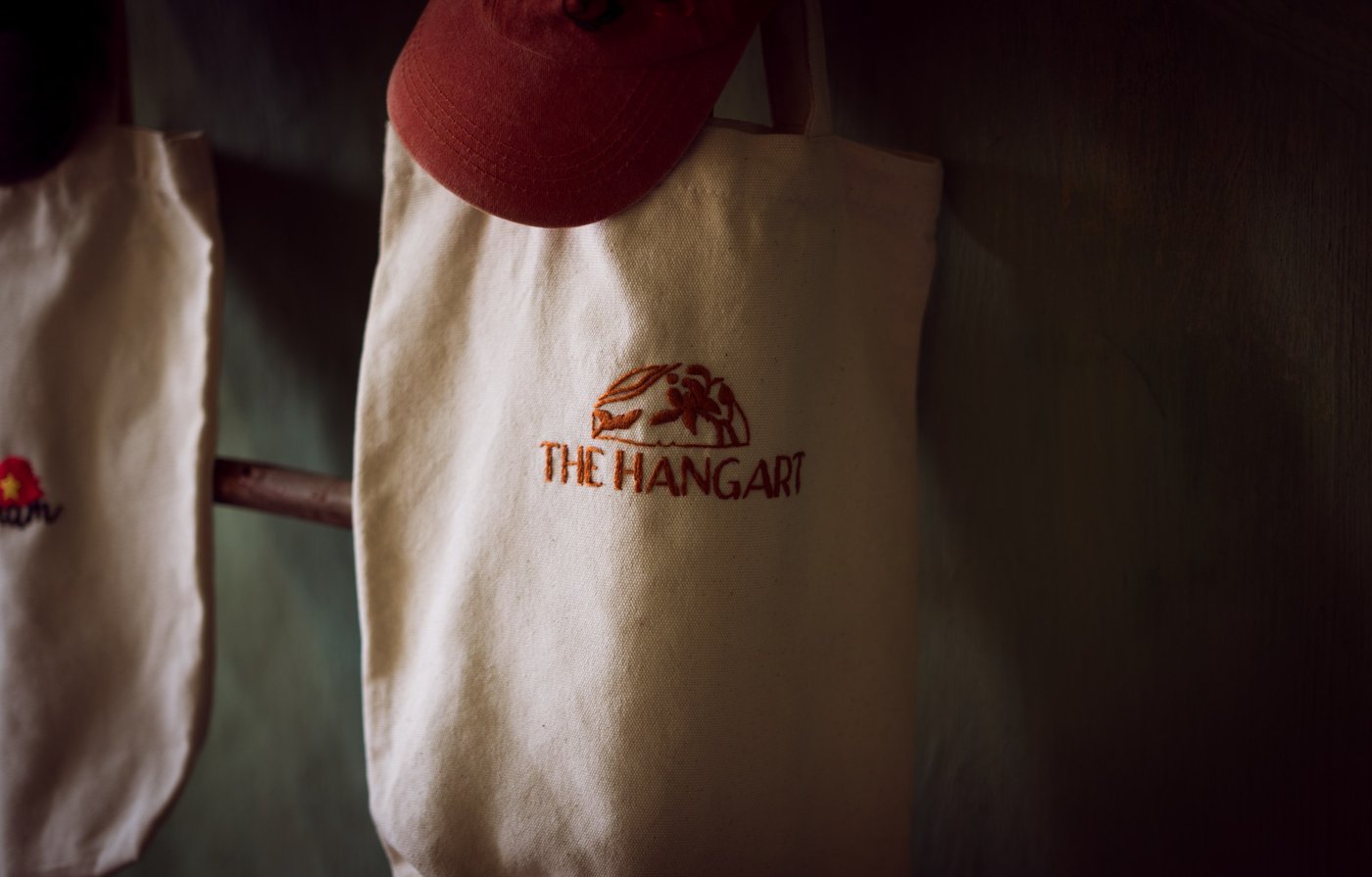 Small tote with embroidered logomark