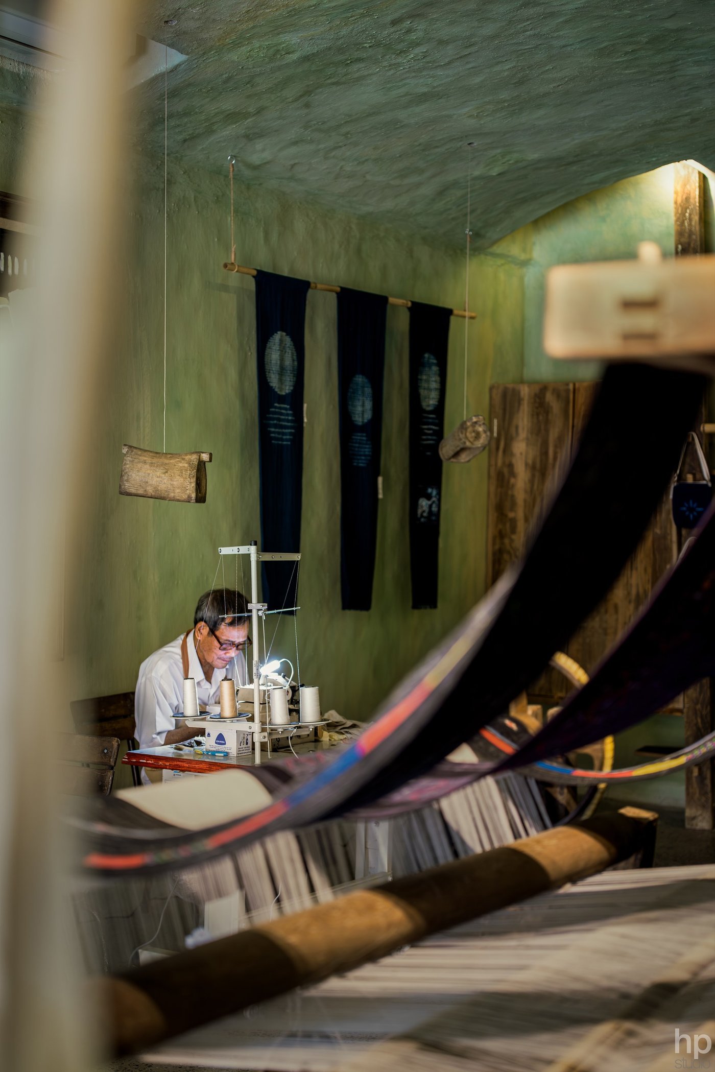 Weaver at the loom