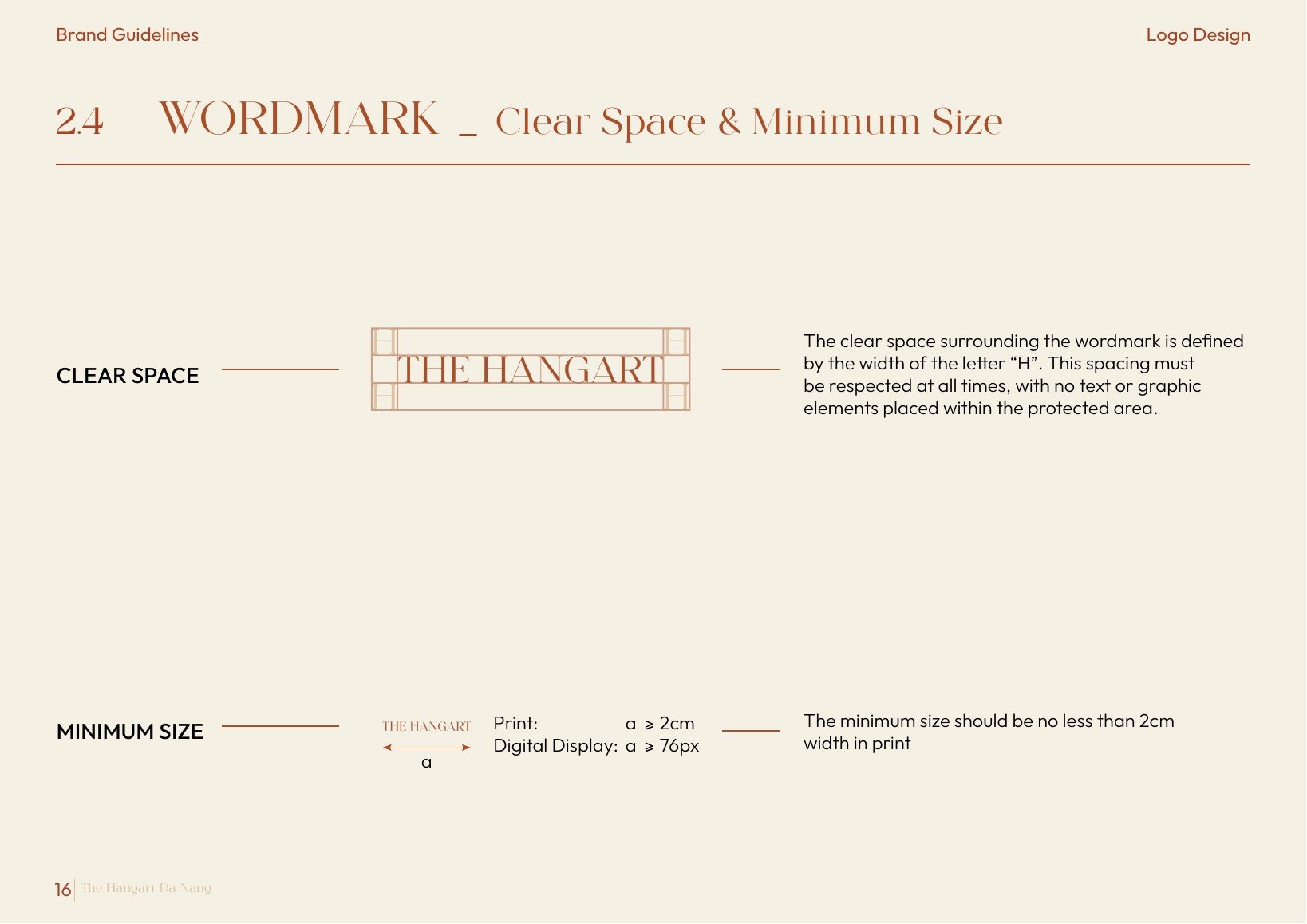 The Hangart brand guidelines — 2.4 — WORDMARK