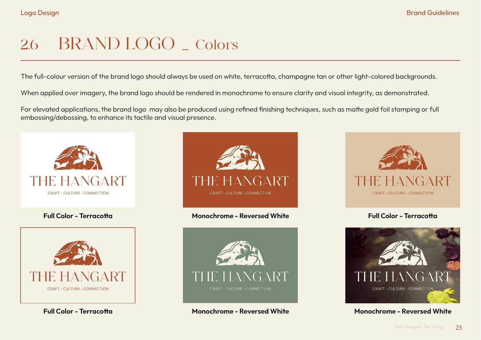 The Hangart brand guidelines — 2.6 — BRAND LOGO
