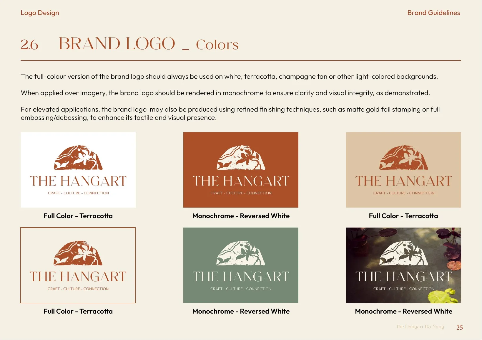 The Hangart brand guidelines — 2.6 — BRAND LOGO