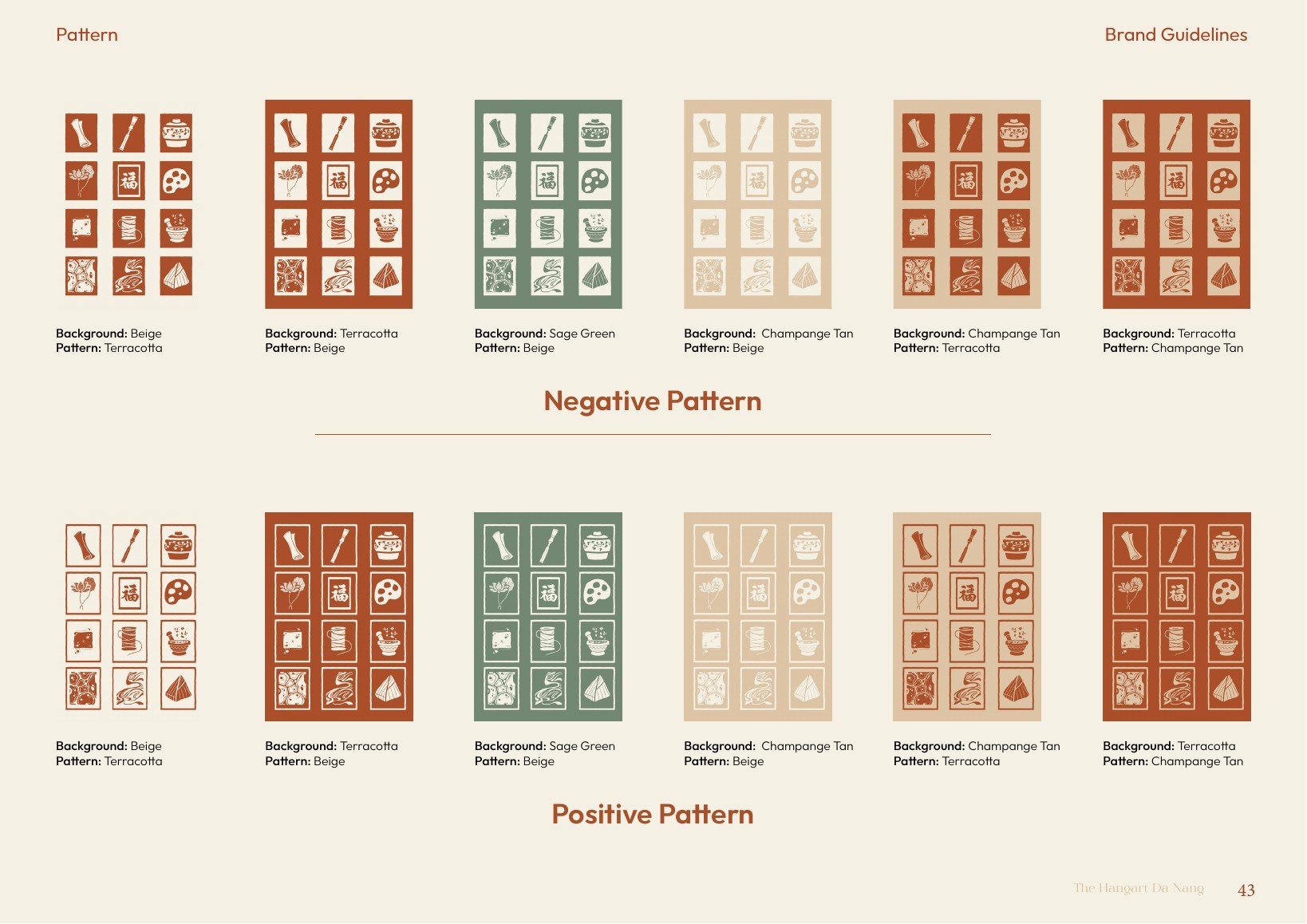 The Hangart brand guidelines — 6.2 — PATTERN, COLOURS