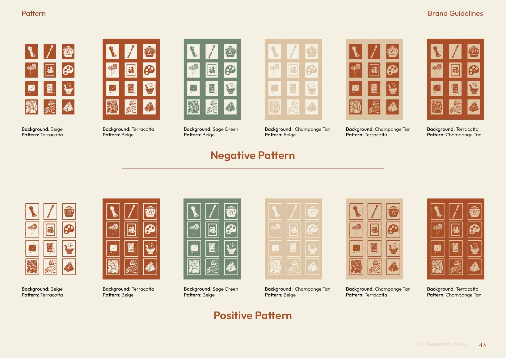 The Hangart brand guidelines — 6.2 — PATTERN, COLOURS