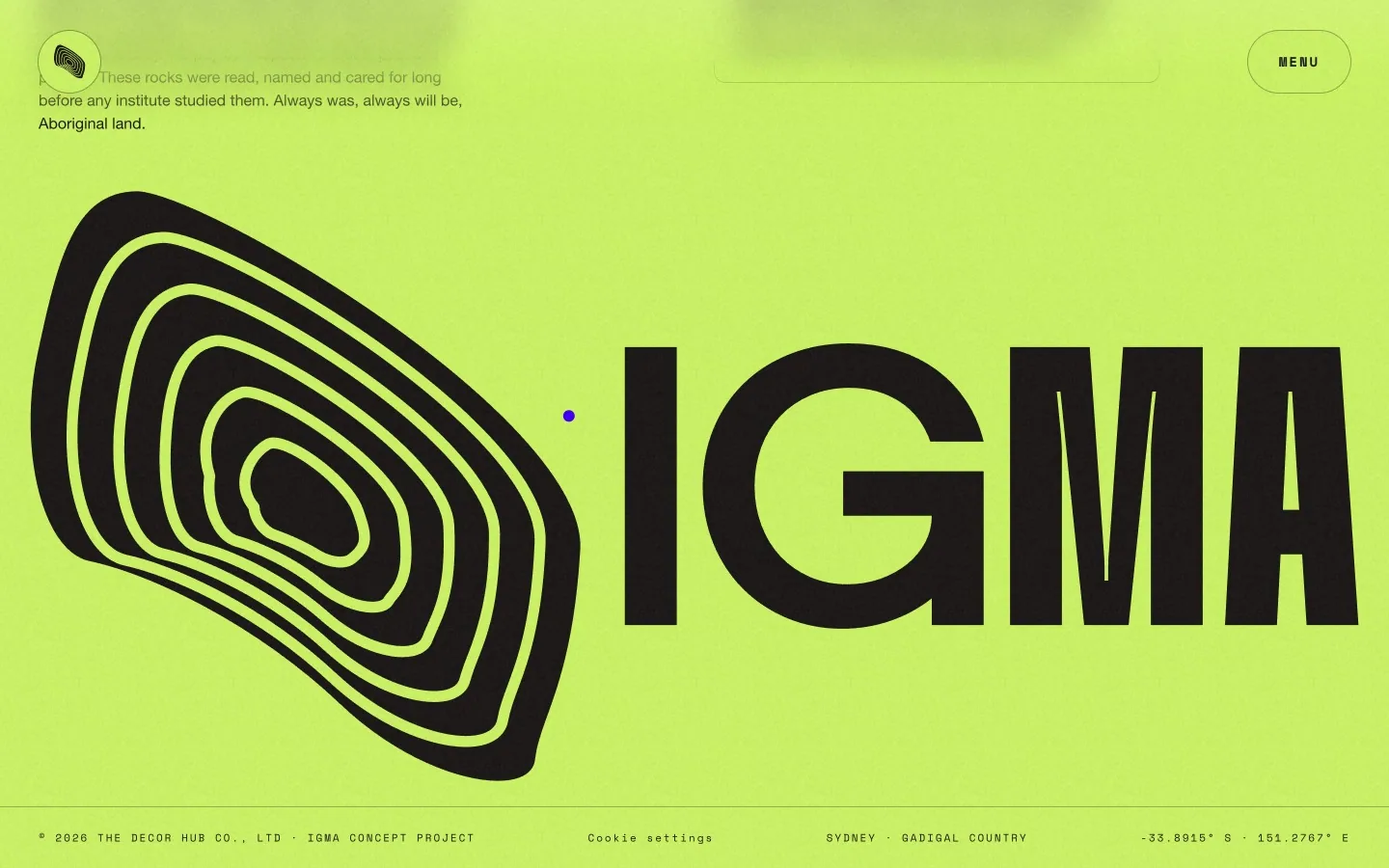 Footer: the IGMA contour mark in black on citric green.