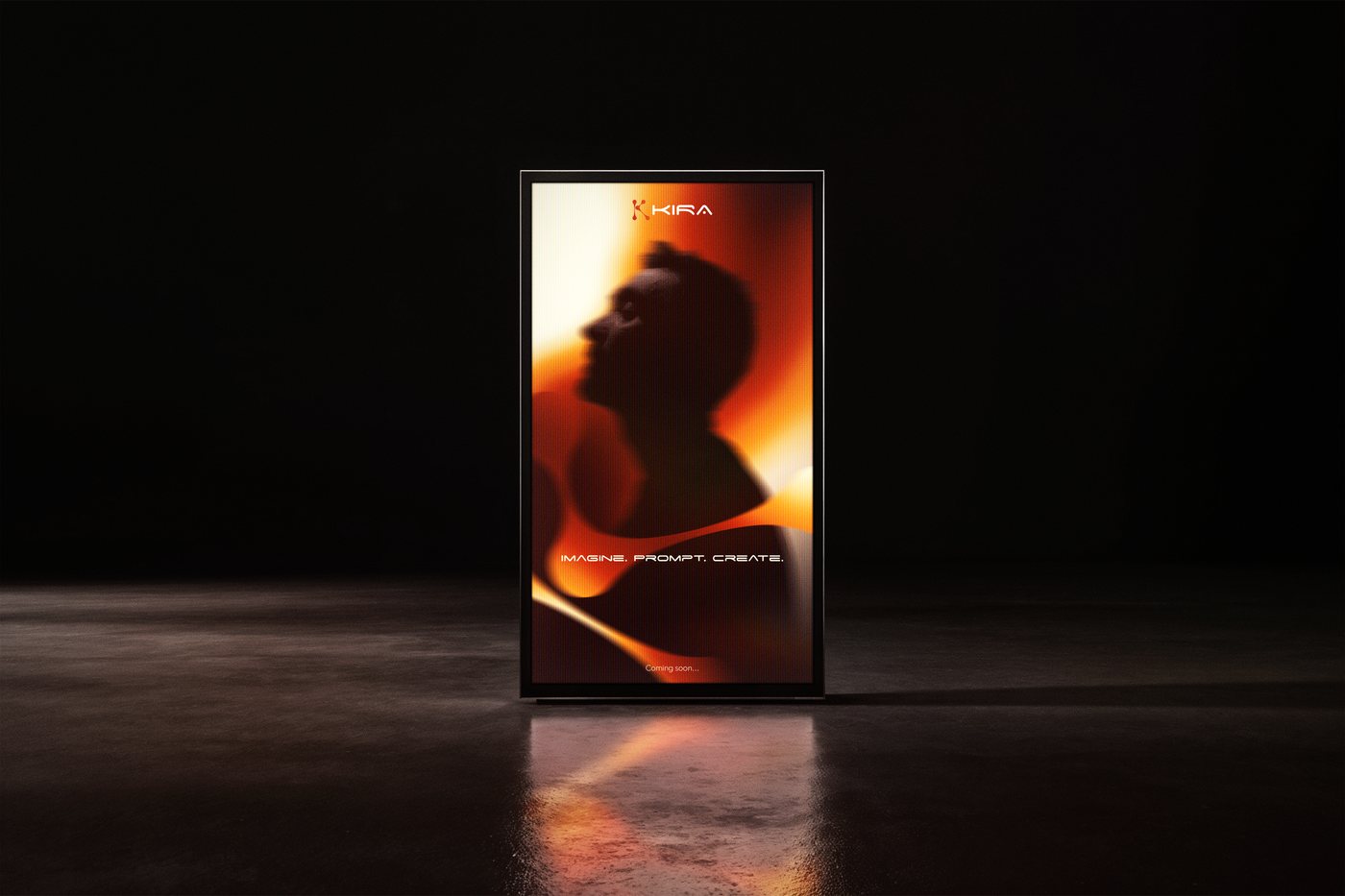Kira vertical screen — Imagine. Prompt. Create.