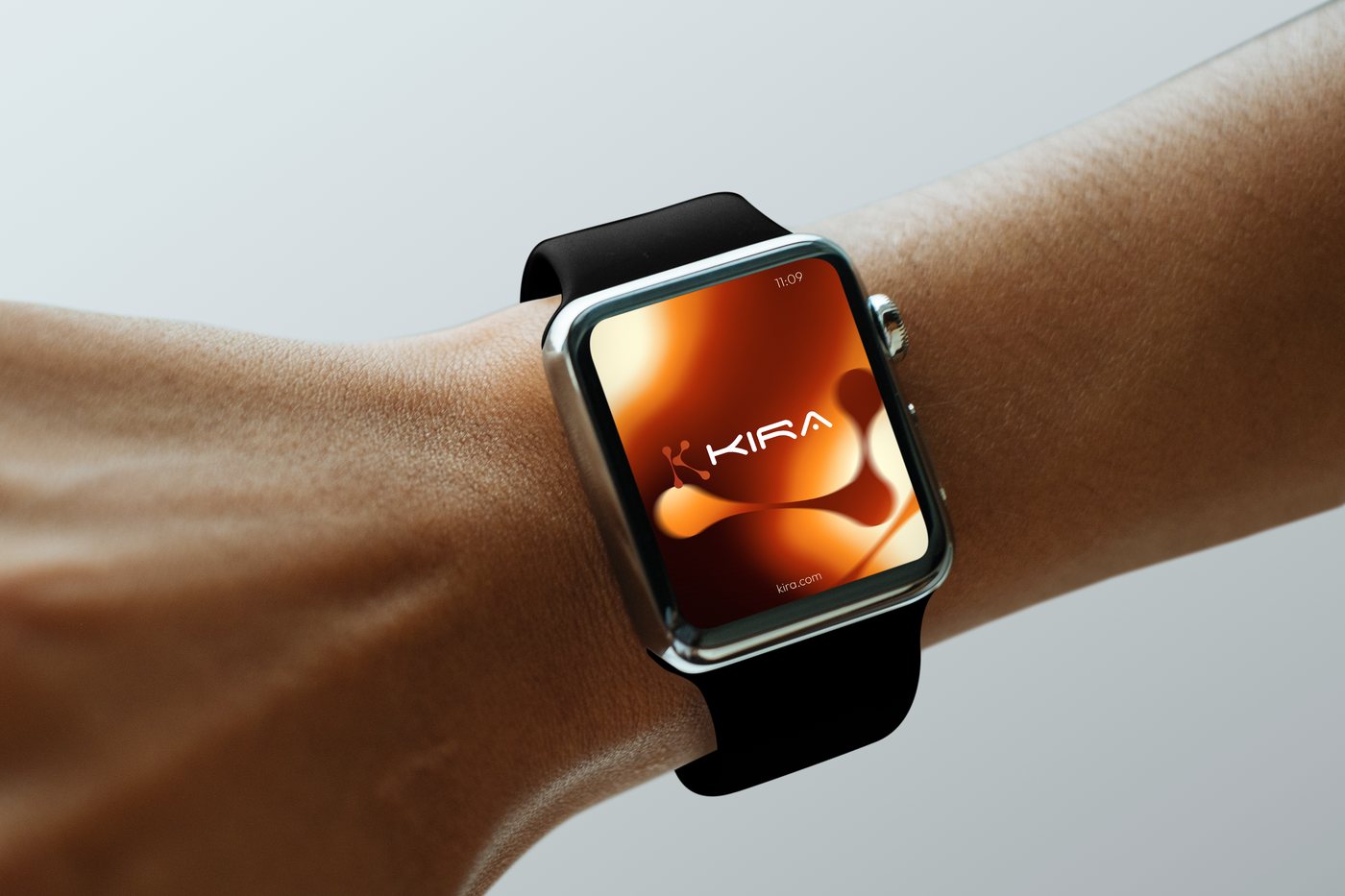 The Kira mark on a watch face