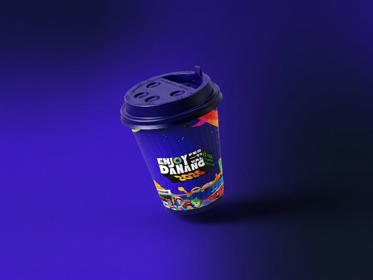 Enjoy Danang branded cup.