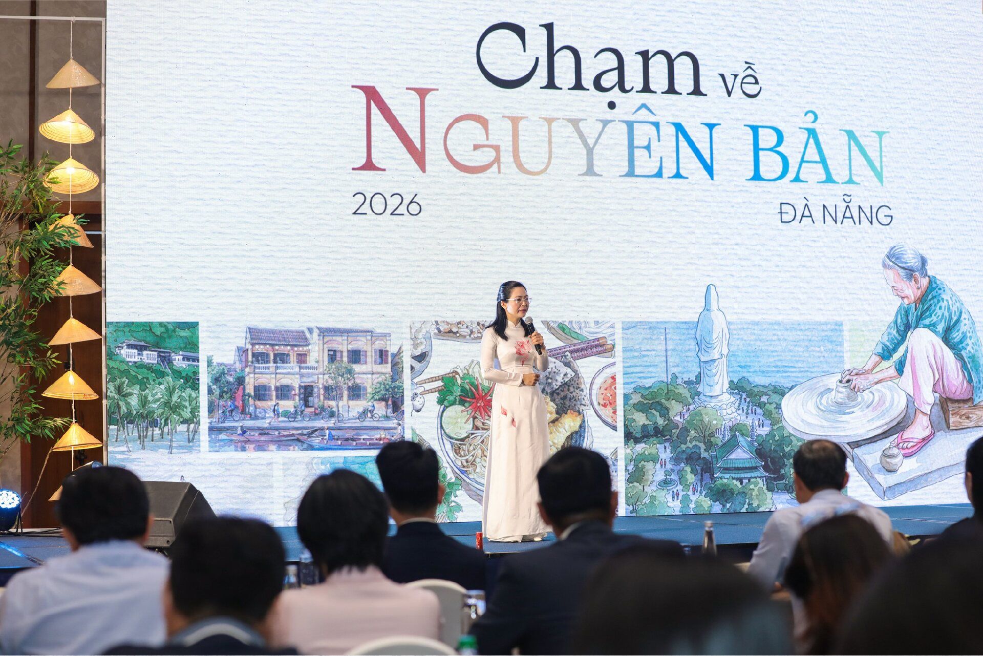 Return to Origins key visual for Danang Tourism, full saturated colour.