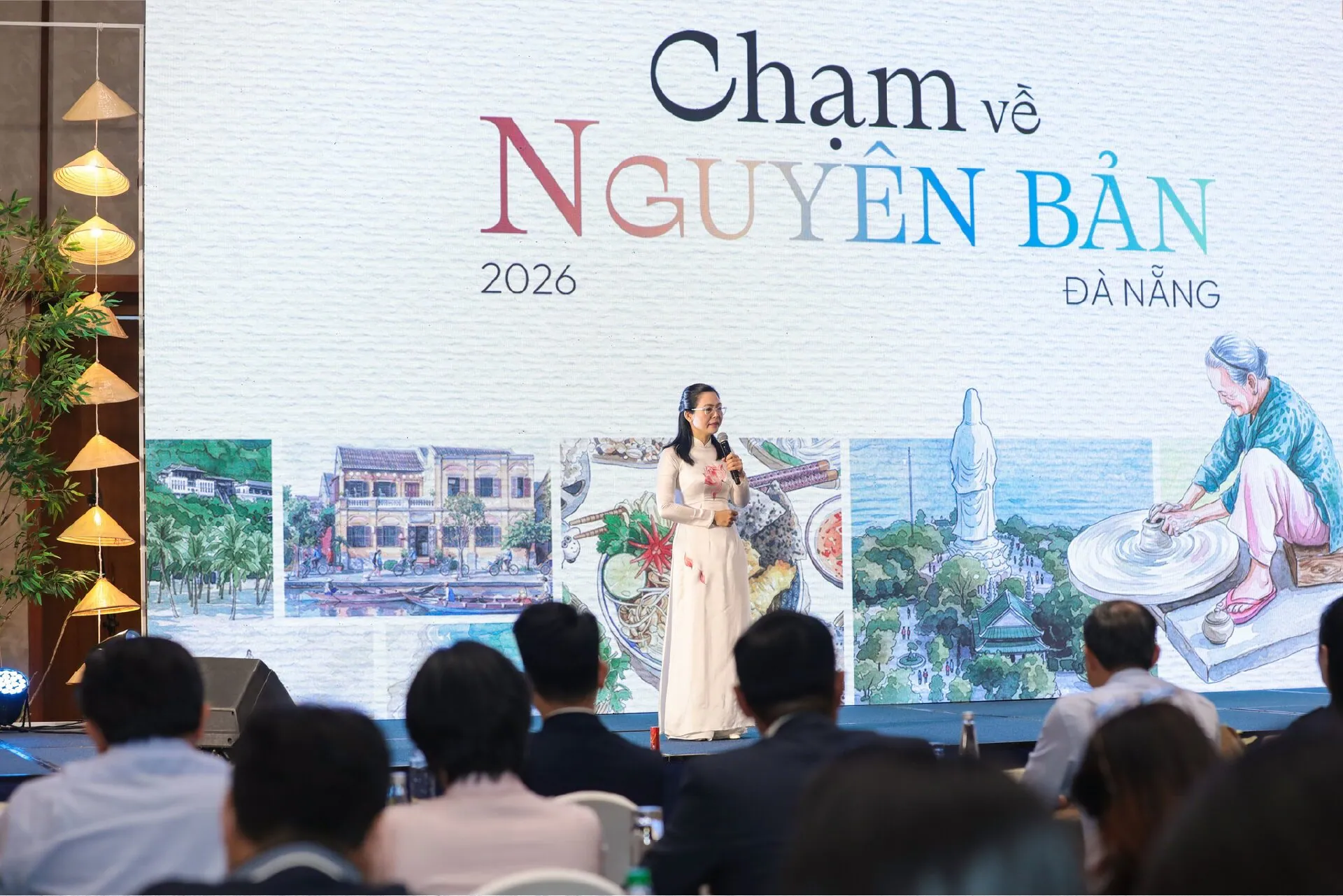 Return to Origins key visual for Danang Tourism, full saturated colour.