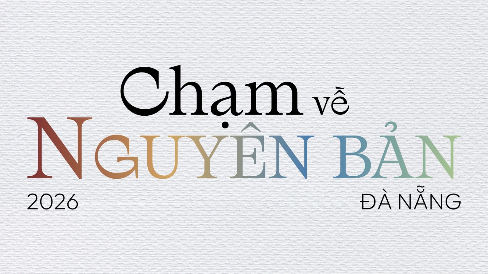 Return to Origins — bộ nhận diện trên nền giấy dó.